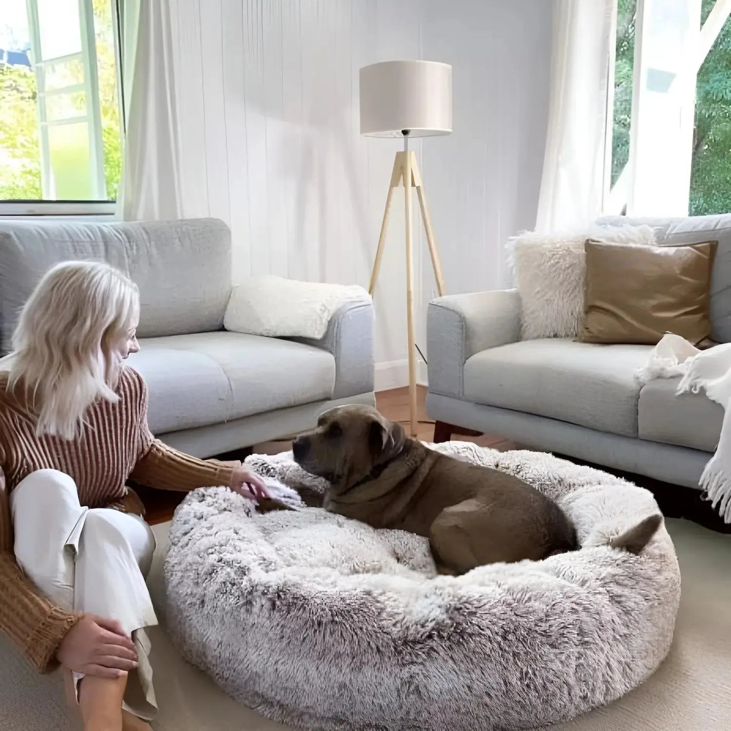 MrFluffyFriend™ - Stresslindrende og vaskbar hundeseng