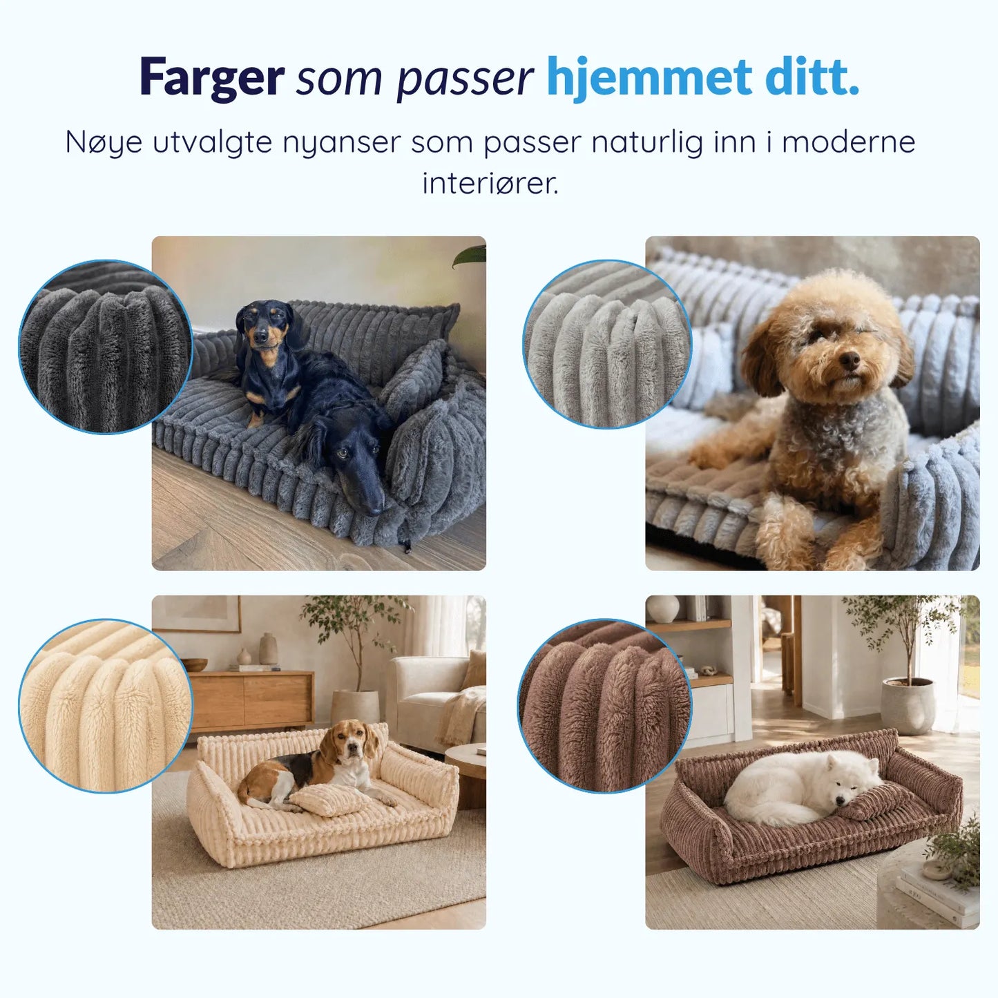 MrFluffyFriend - Ortopedisk og vaskbar hundesofa