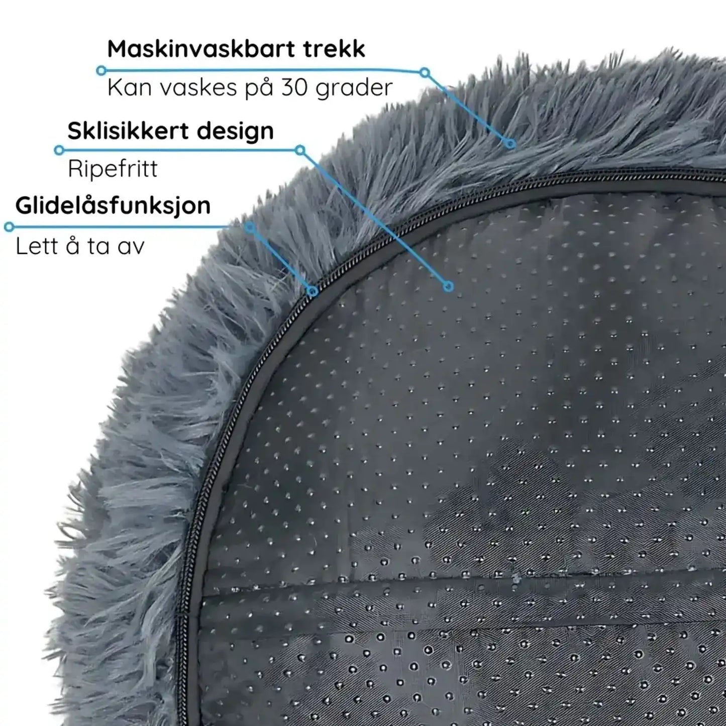 MrFluffyFriend - Stresslindrende og vaskbar hundeseng